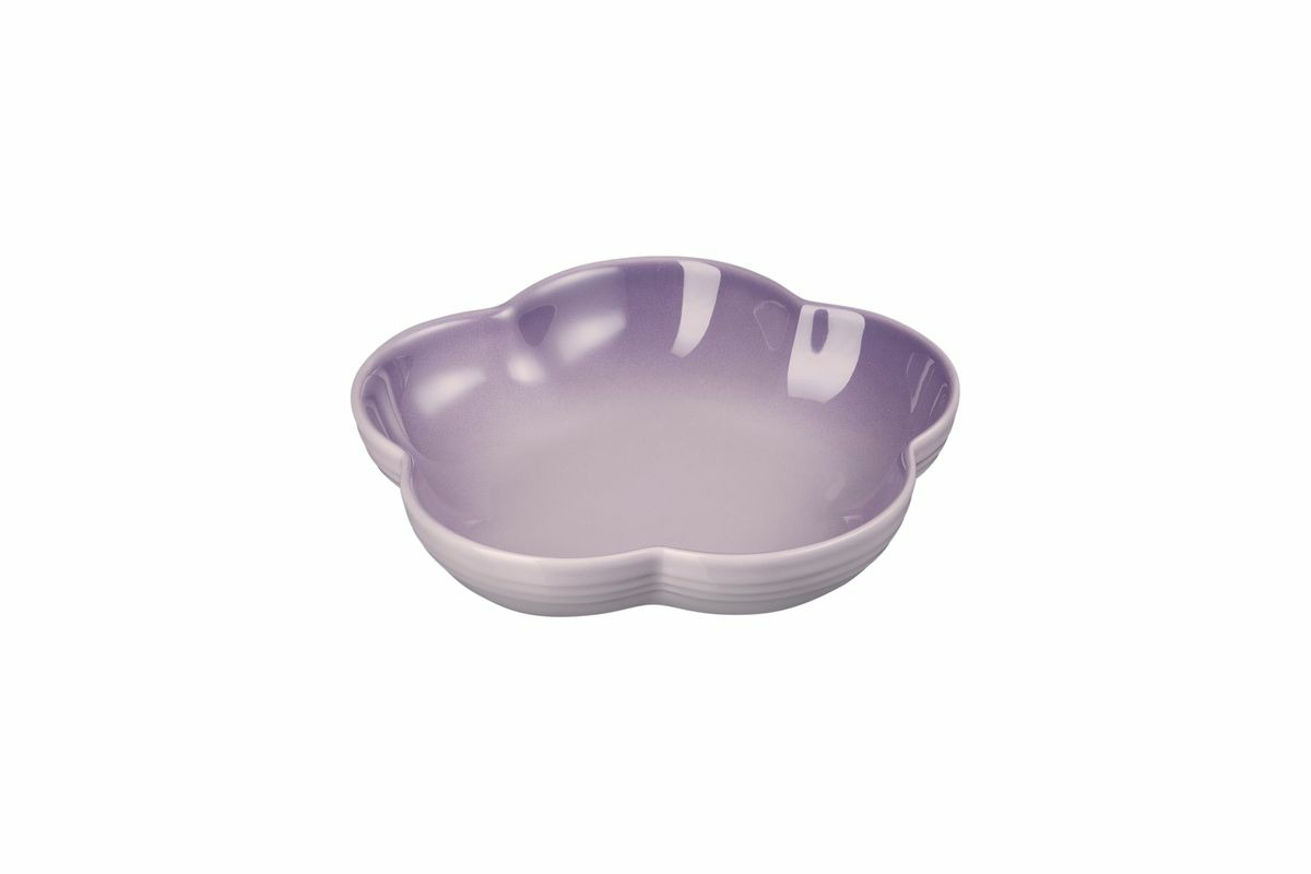 Assiette fleur creuse en céramique Blue Purple