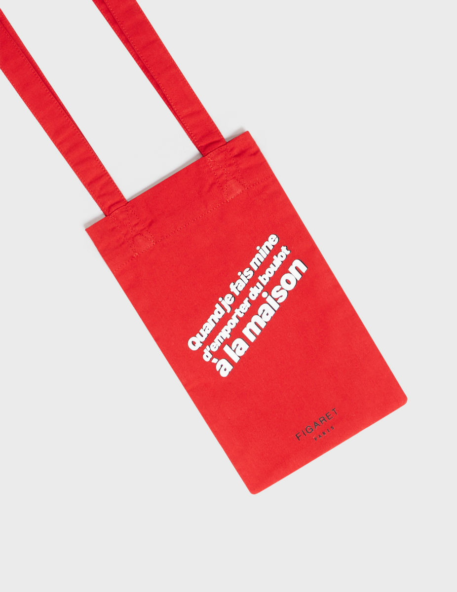 Micro tote bag "Quand je fais mine d'emporter du boulot à la maison" - @couturfu x Figaret