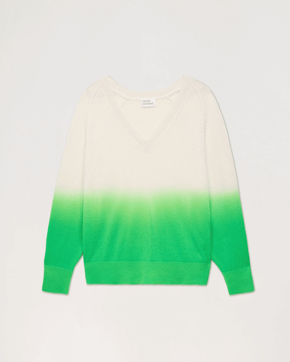 Pull Col V Dip Dye Léger