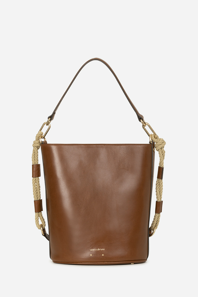 Sac seau Holly en cuir lisse