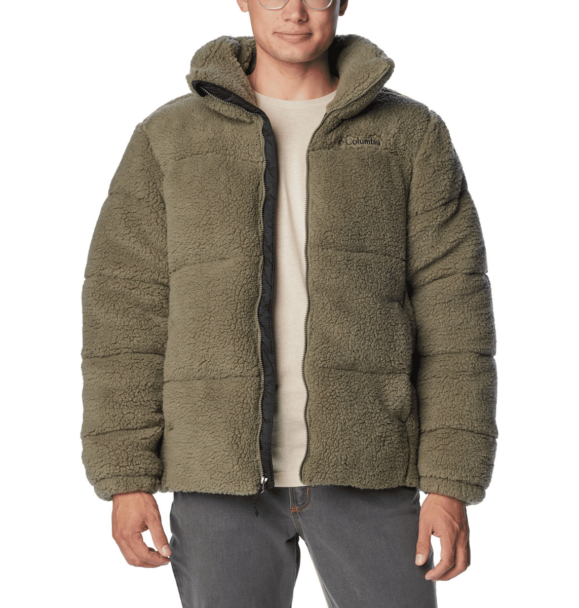 Puffect™ Sherpa Veste homme Kaki