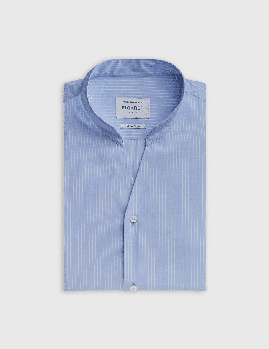 Chemise carl rayée bleue