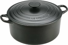 Cocotte ronde 30cm en fonte émaillée noire