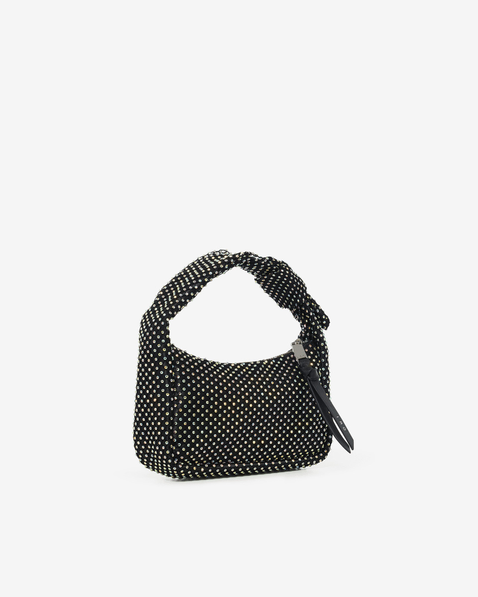 Sac En Cuir Noue Baby Mesh Strass