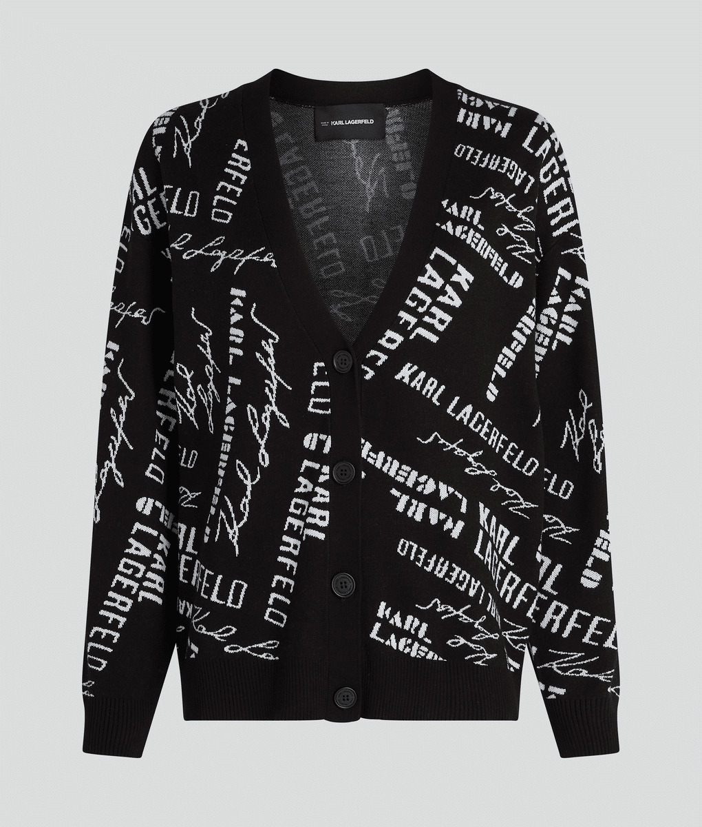 ALL OVER SIGNATURE CARDIGAN FEMME