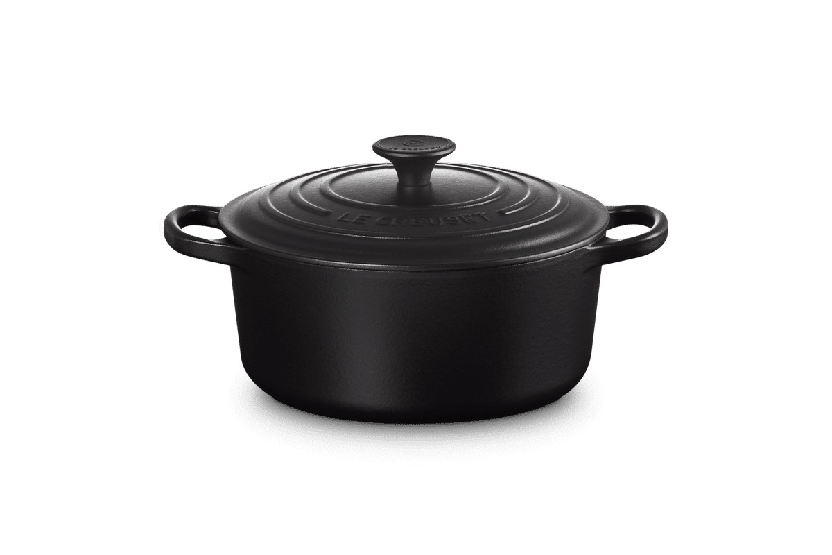 Cocotte ronde 22cm en fonte émaillée noire