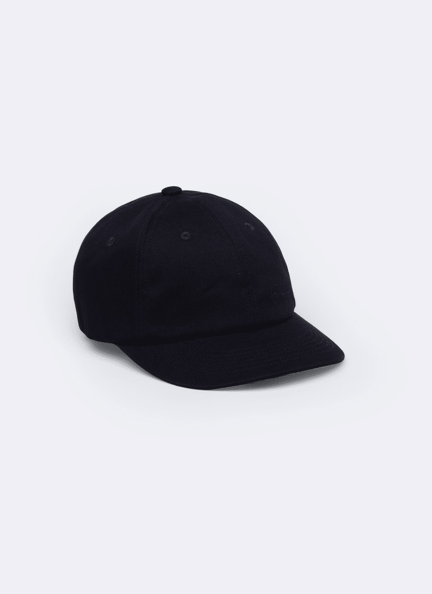 Casquette en twill de coton bleu marine