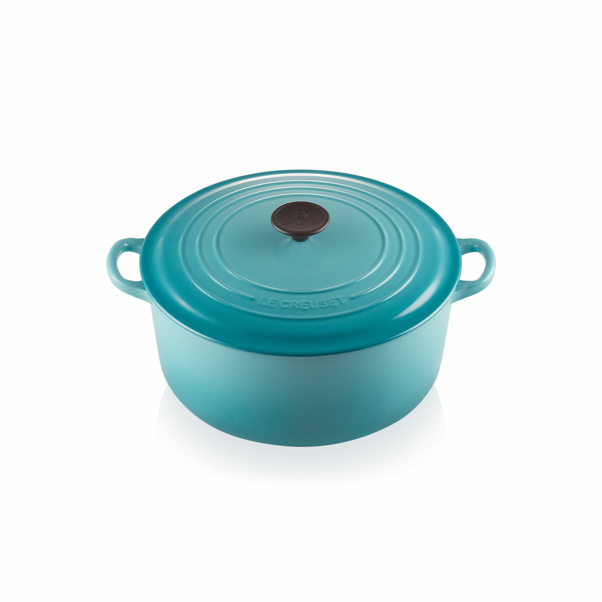 Cocotte ronde 20cm en fonte émaillée bleu caraïbes