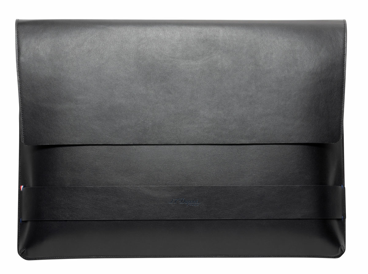 Pochette Line D Slim noir-bleu