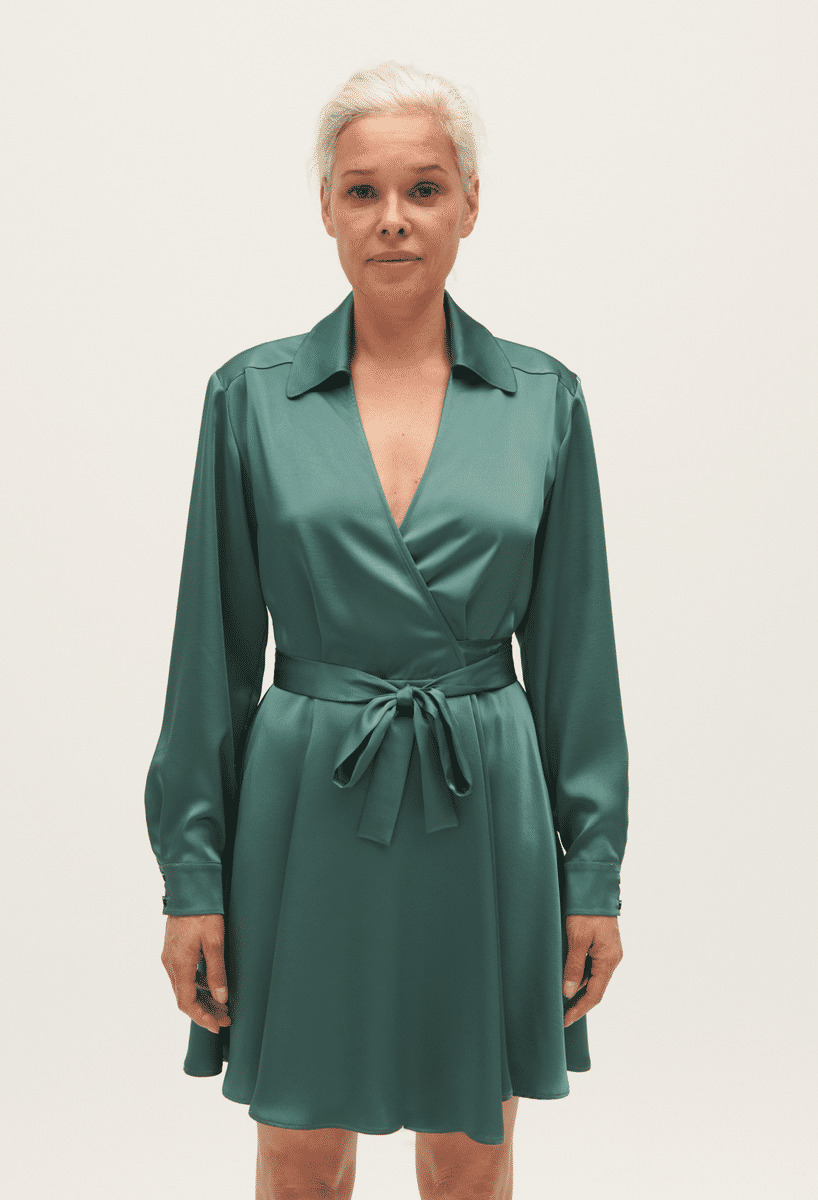 Robe courte portefeuille vert