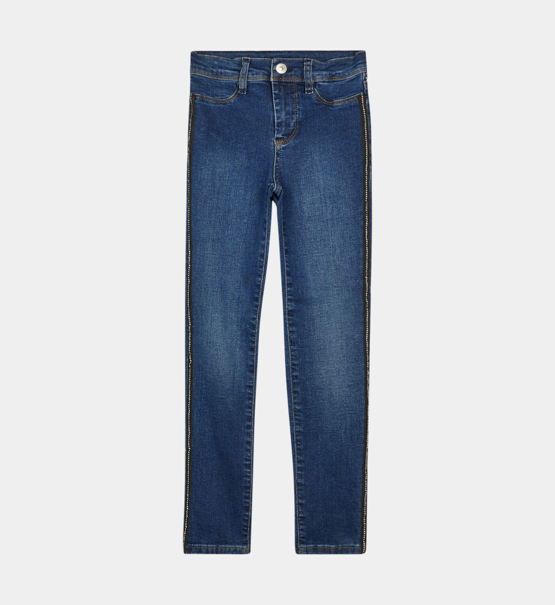 Jean skinny Jeg liserés coton