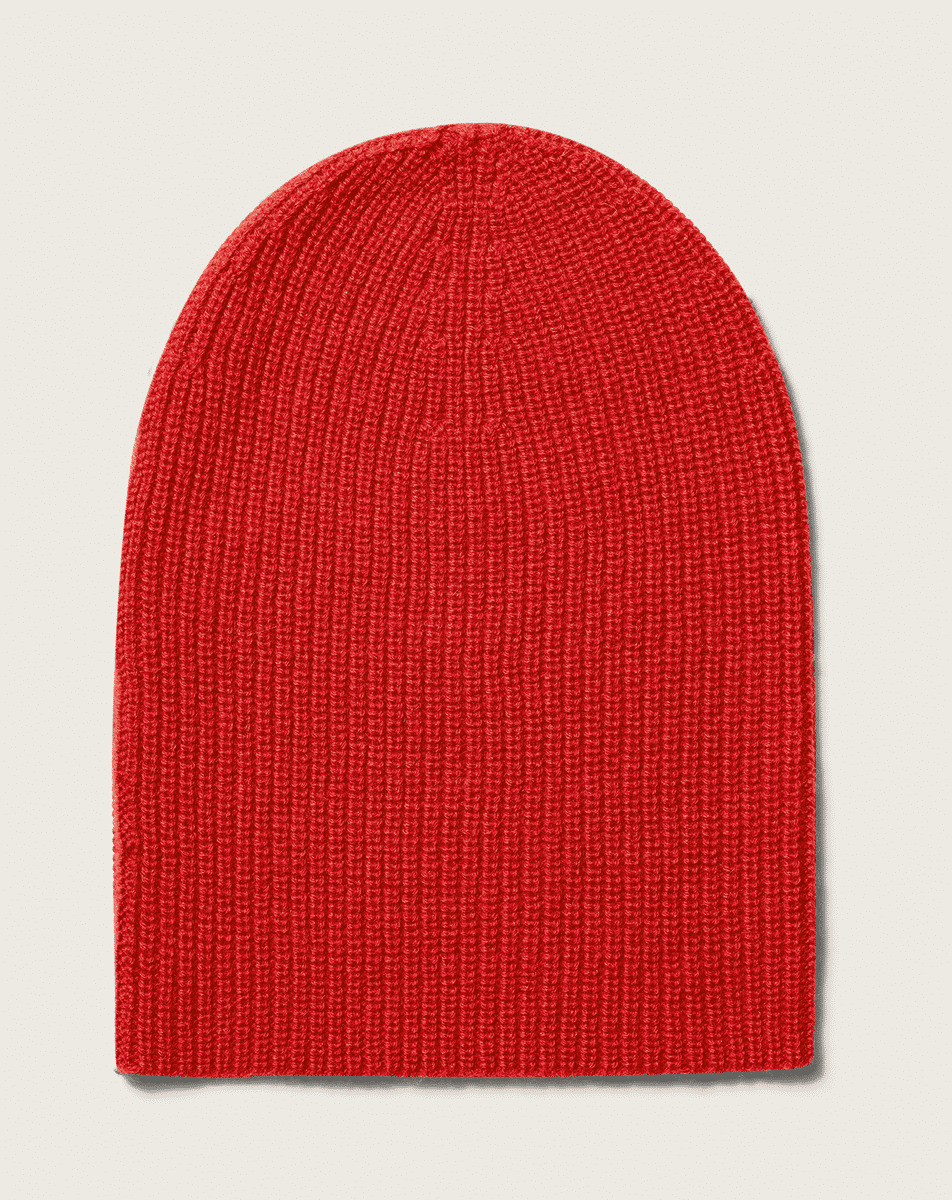 Bonnet à côtes - Accessoire - ROUGE COLLEGE