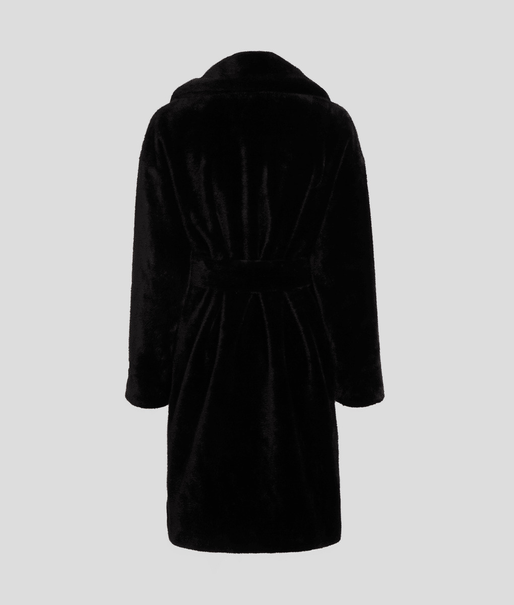 FAUX MINK LONG COAT FEMME