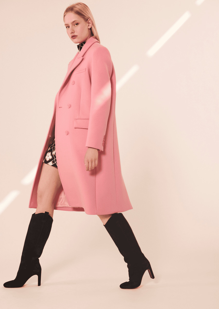 Manteau Marcus-Rose en Laine