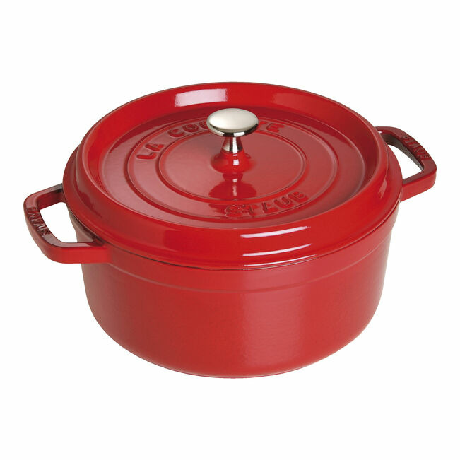 Cocotte 24 cm, Rond(e), Cerise, Fonte, second choix