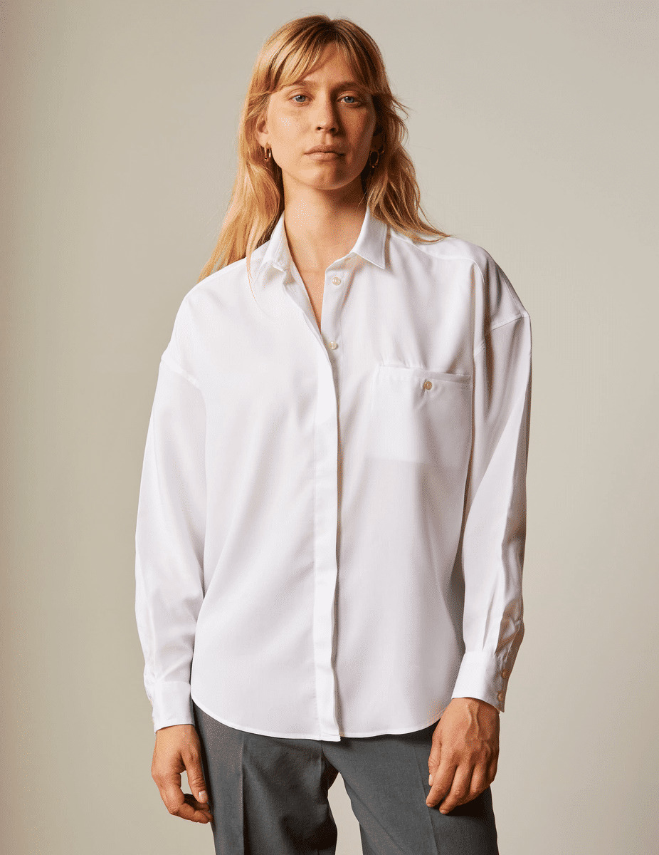 Chemise oversize Célina blanche