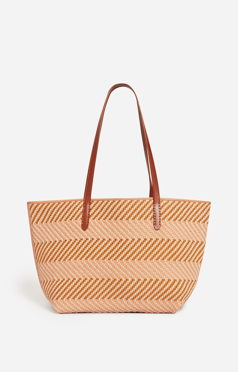 Panier en Cuir et Coton Porté épaule