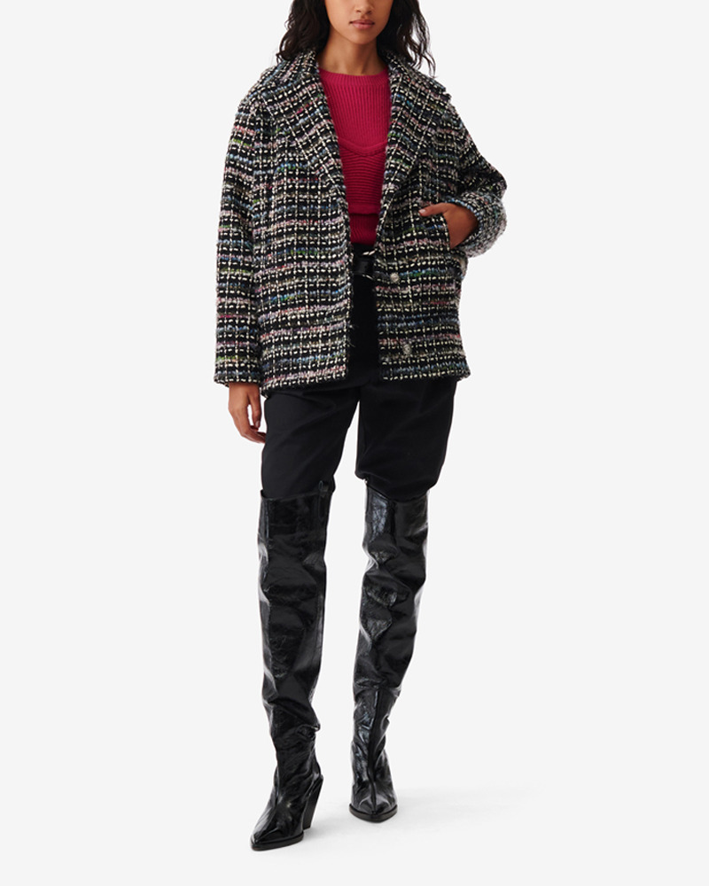 Manteau Multicolore En Tweed Judit