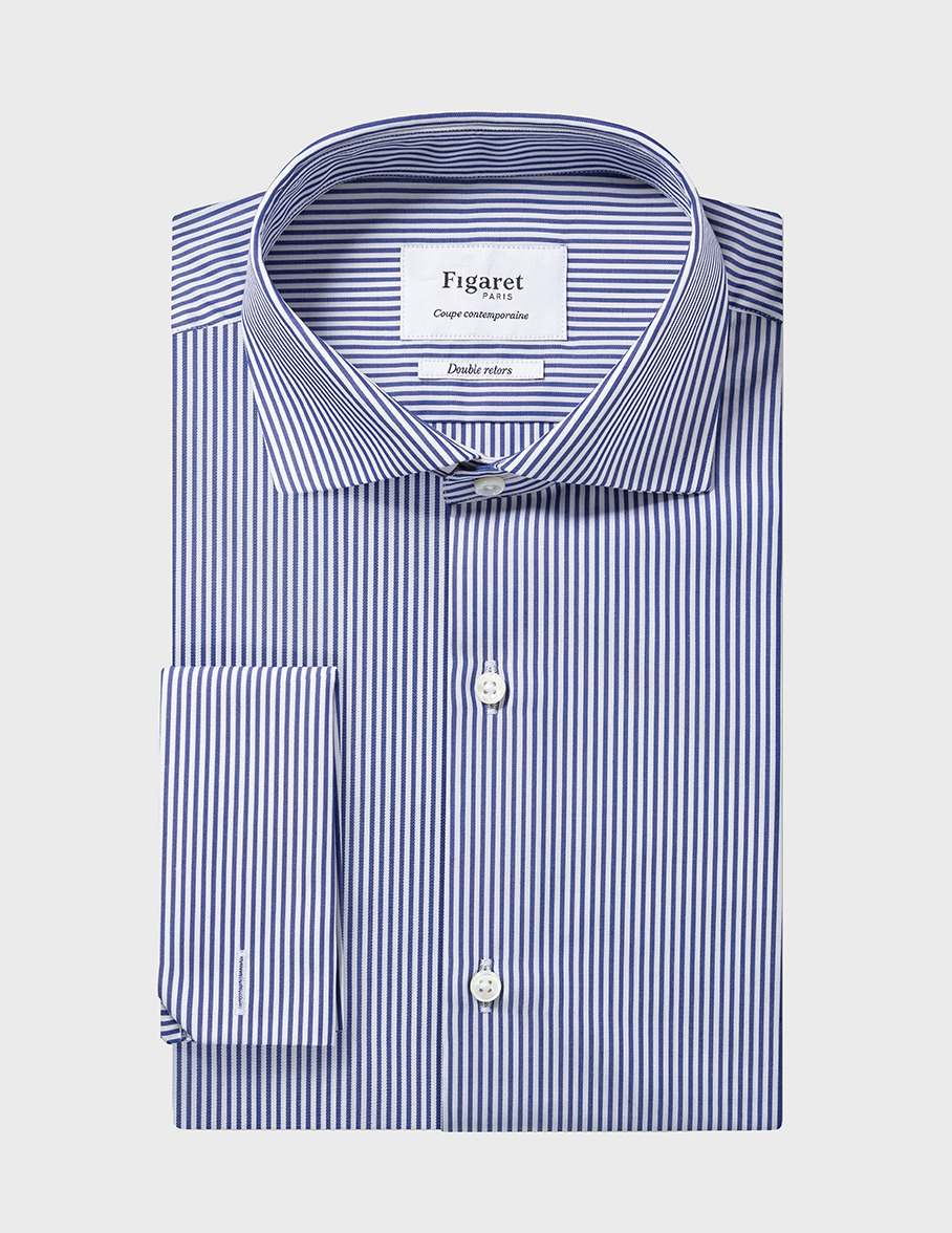 Chemise Contemporaine rayée marine