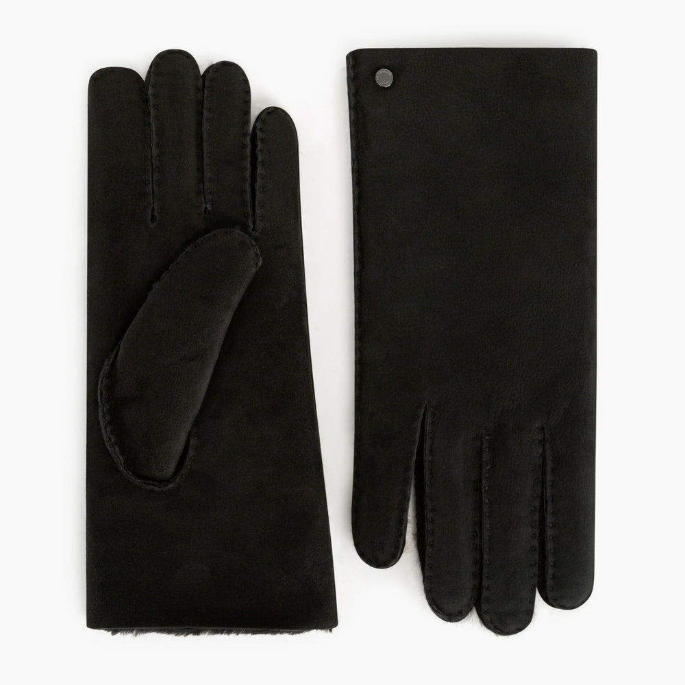 Gants femme en cuir d'agneau retourné