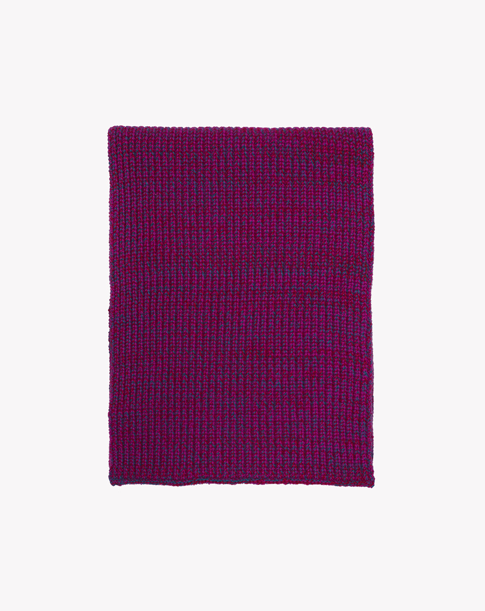 Écharpe mouliné tricolore 170 cm x 30 cm - Accessoire - MOULINE FUCHSIA