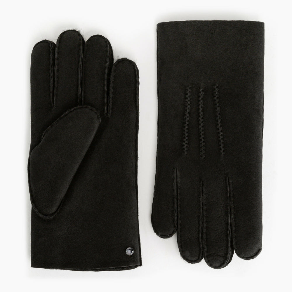 Gants homme en cuir d'agneau retourné