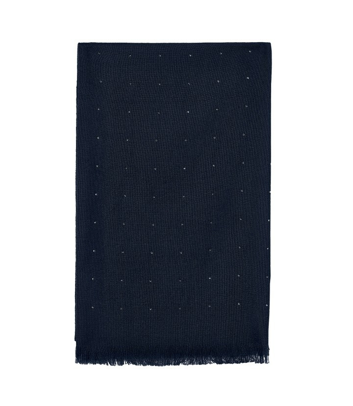 Écharpe voile de cachemire strass 150 cm x 50 cm - Accessoire - MARINE