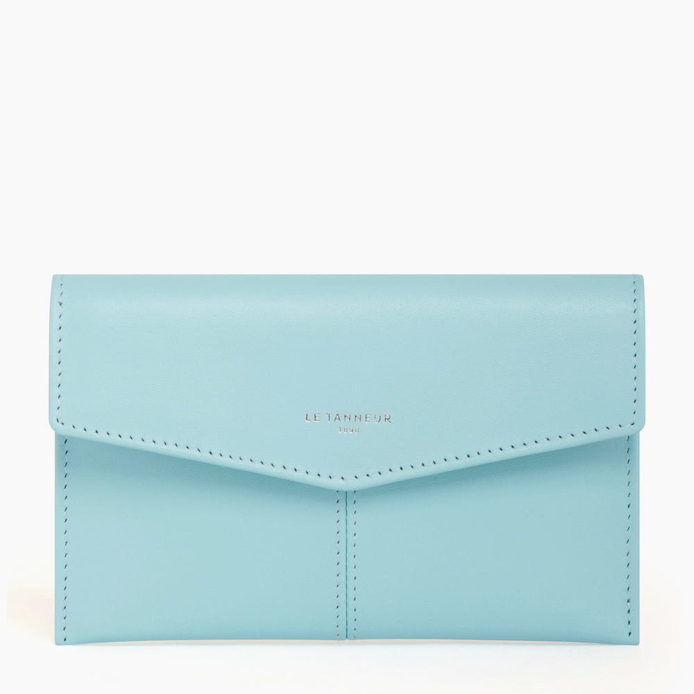 Pochette enveloppe moyen modèle Charlotte en cuir lisse