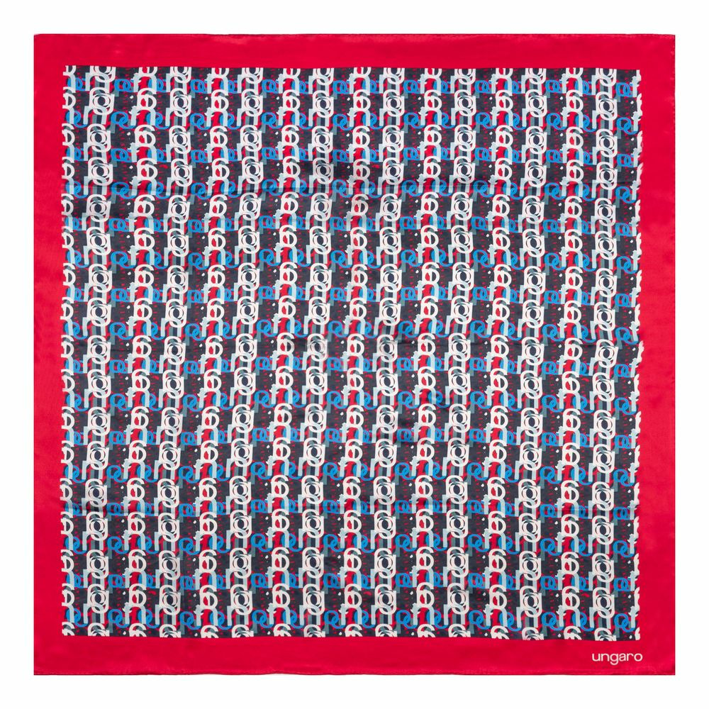 Foulard soie Umberta Red -  90 cm x 90 cm