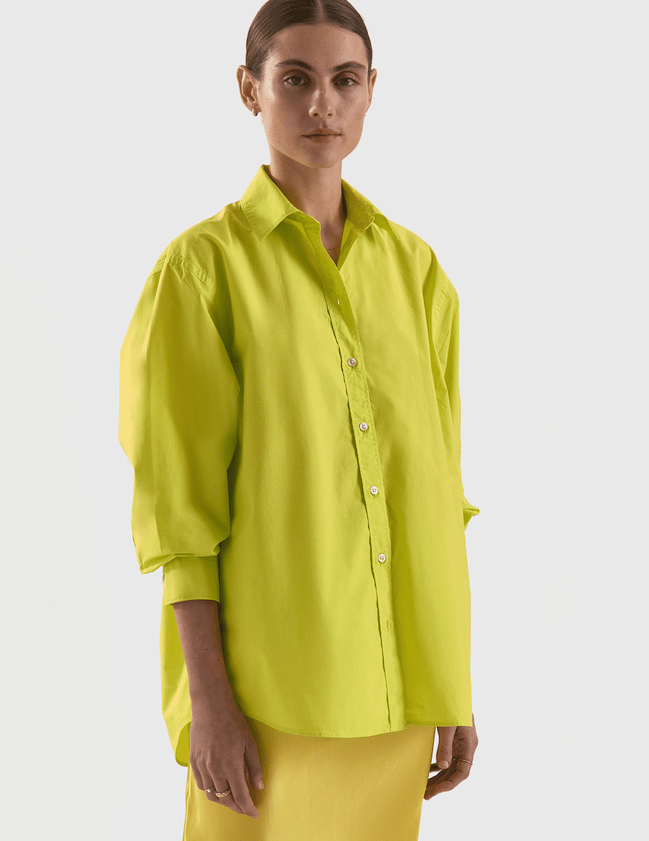 Chemise oversize Delina jaune