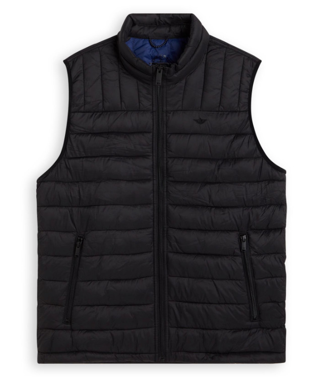 GIII NYLON PACKABLE VEST BLACK .