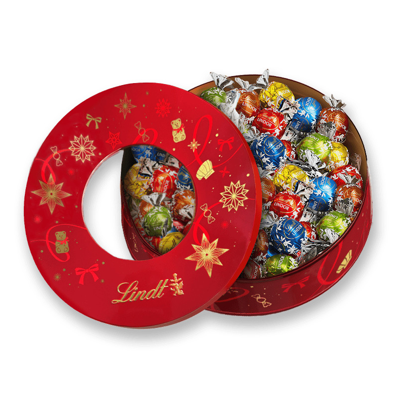 Boîte Ronde métal Noël Assorti 500g