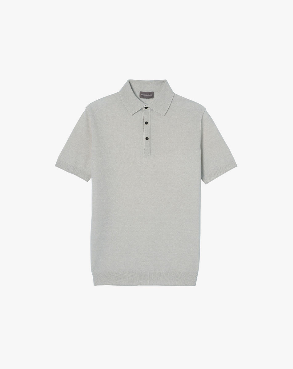 Polo manches courtes cachemire/lin - Homme - LICHEN