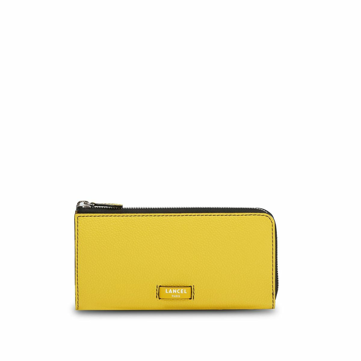 Ninon de Lancel - Portefeuille slim zippé - Grand modèle - Jaune