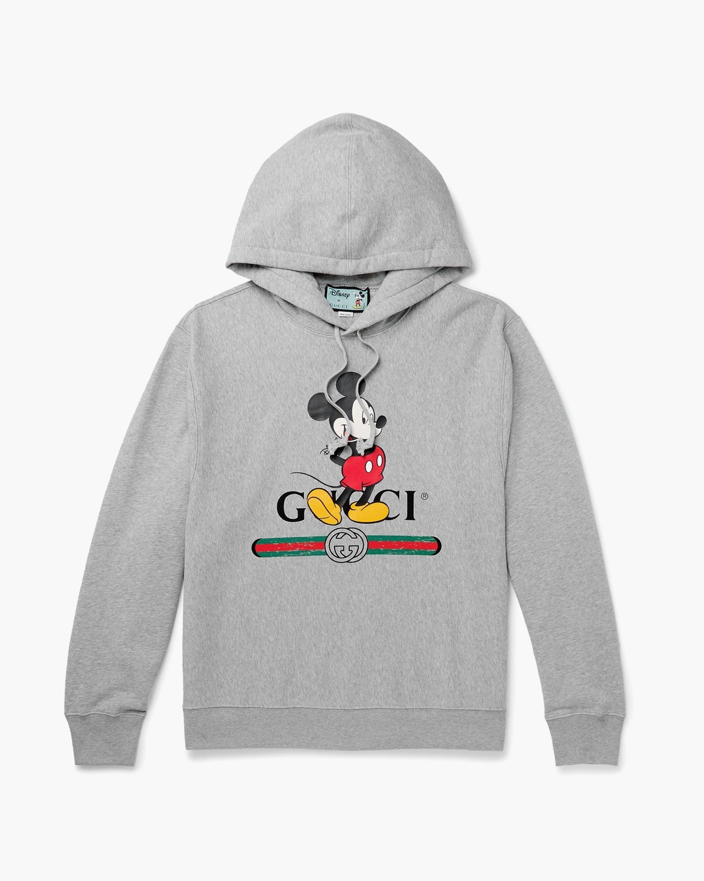 SWEATSHIRT GUCCI GREY Disney Logo Jersey Hoodie