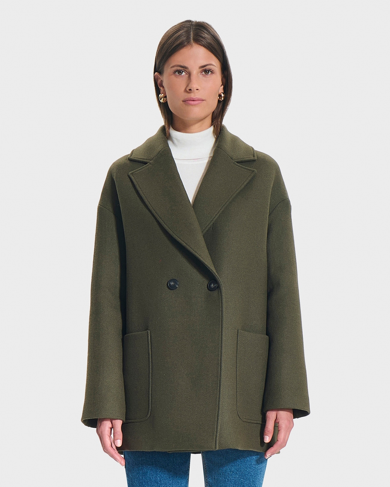 Manteau Mirando Lichen en Laine