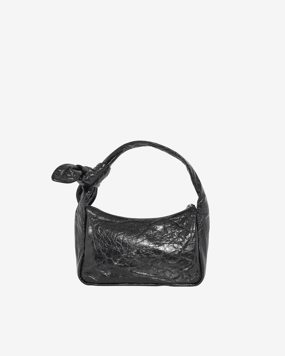 Sac En Cuir Noue Baguette Wrinkled