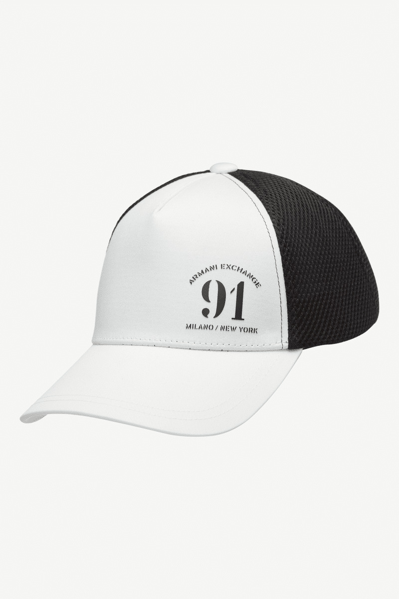 Casquette De Baseball Pour Homme - Bianco/Nero