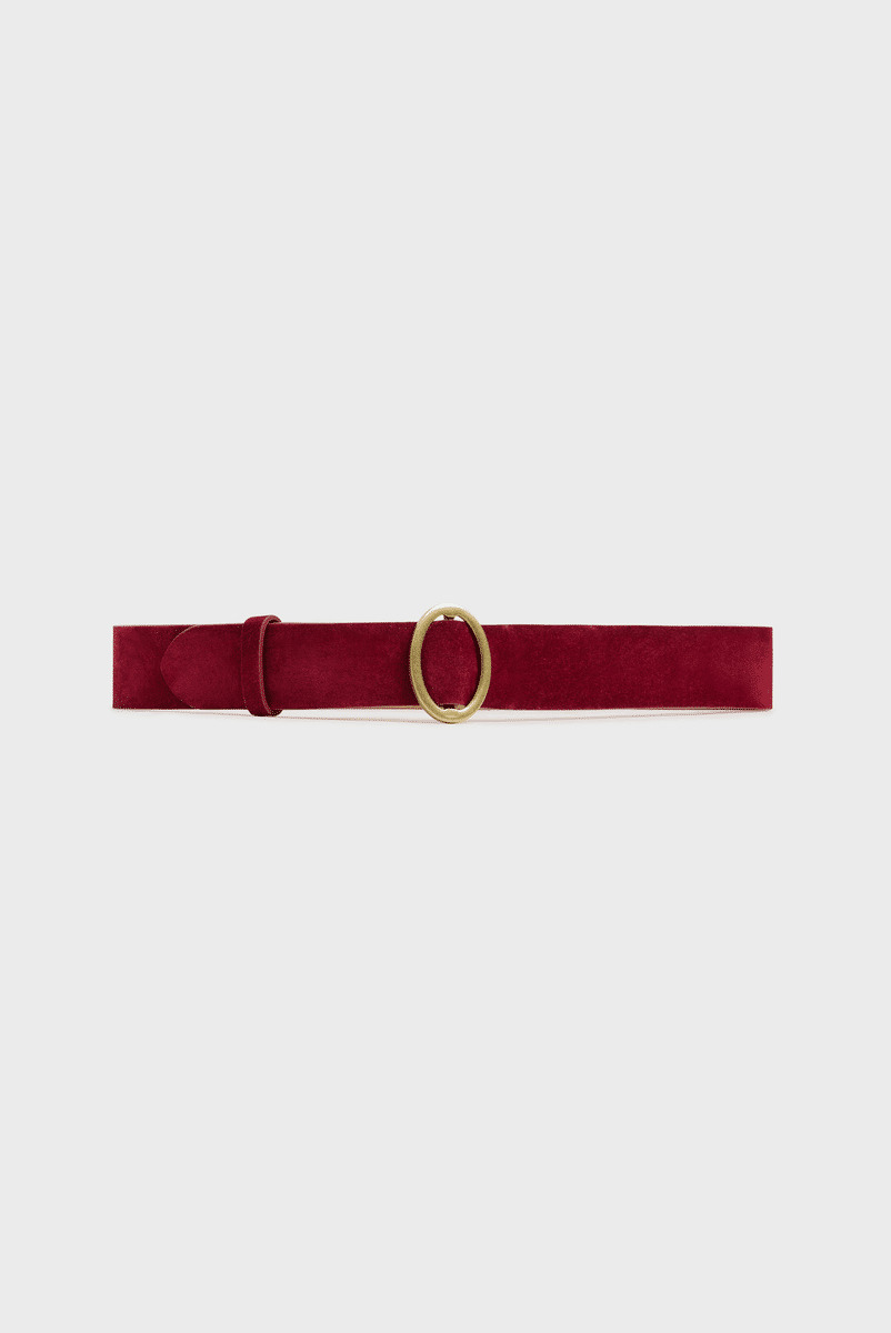 Ceinture Jade En Cuir Velours Jade