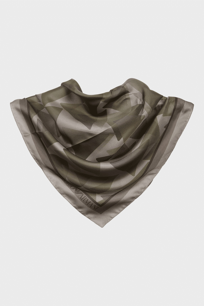 Foulard Tissé 68X68 - Verde Militare