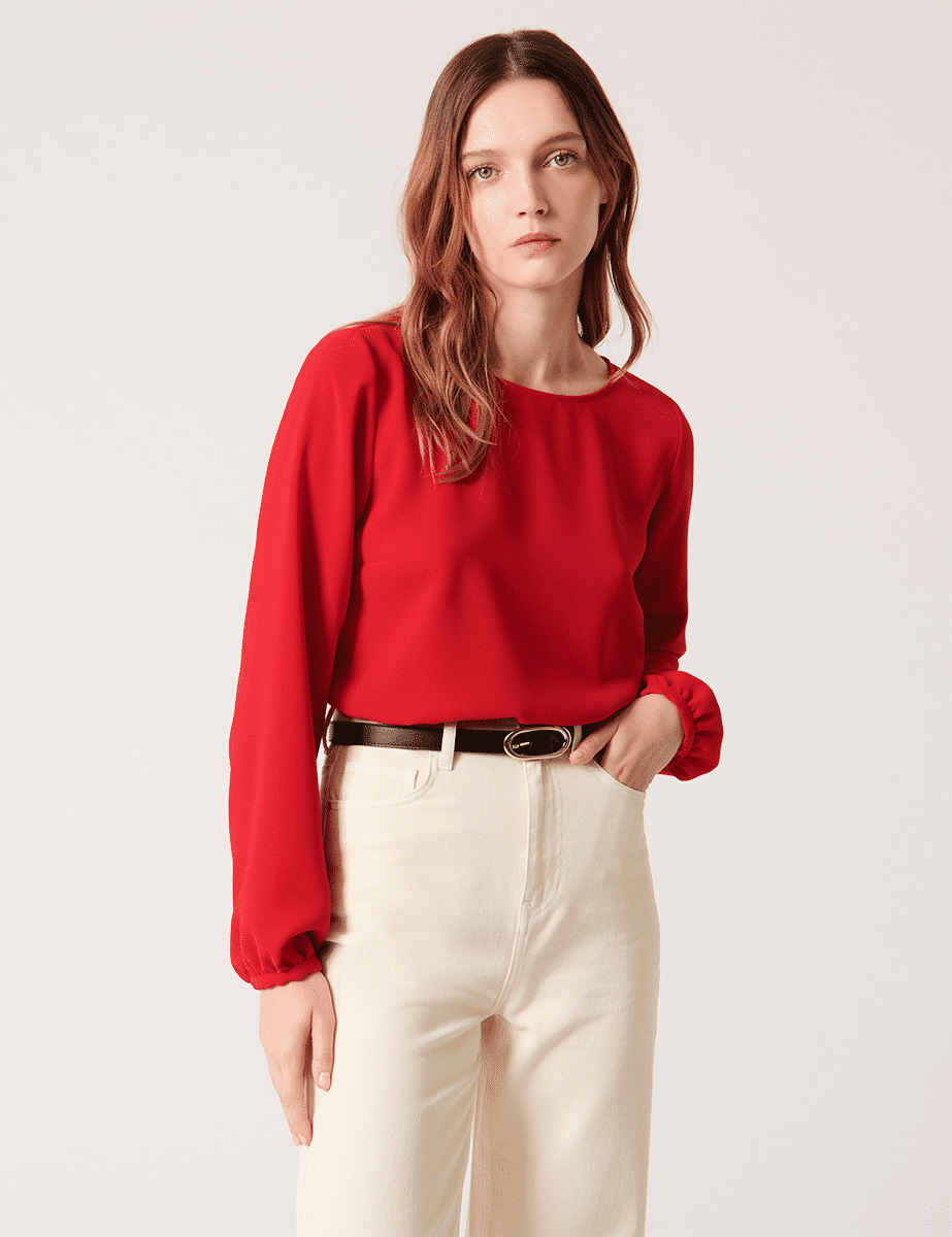 Blouse Tabeca Rouge en Polyester