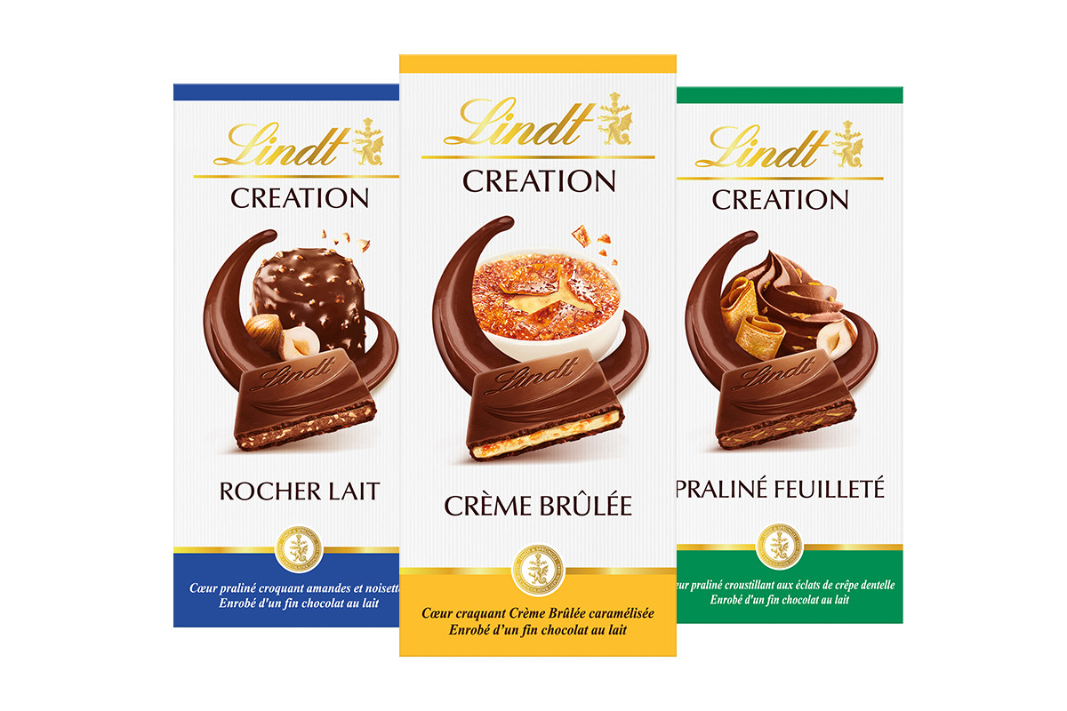 X3 Panache Tablettes Création Lait Crème Brûlée + Praline Feuillantine + Rocher Lait 150G