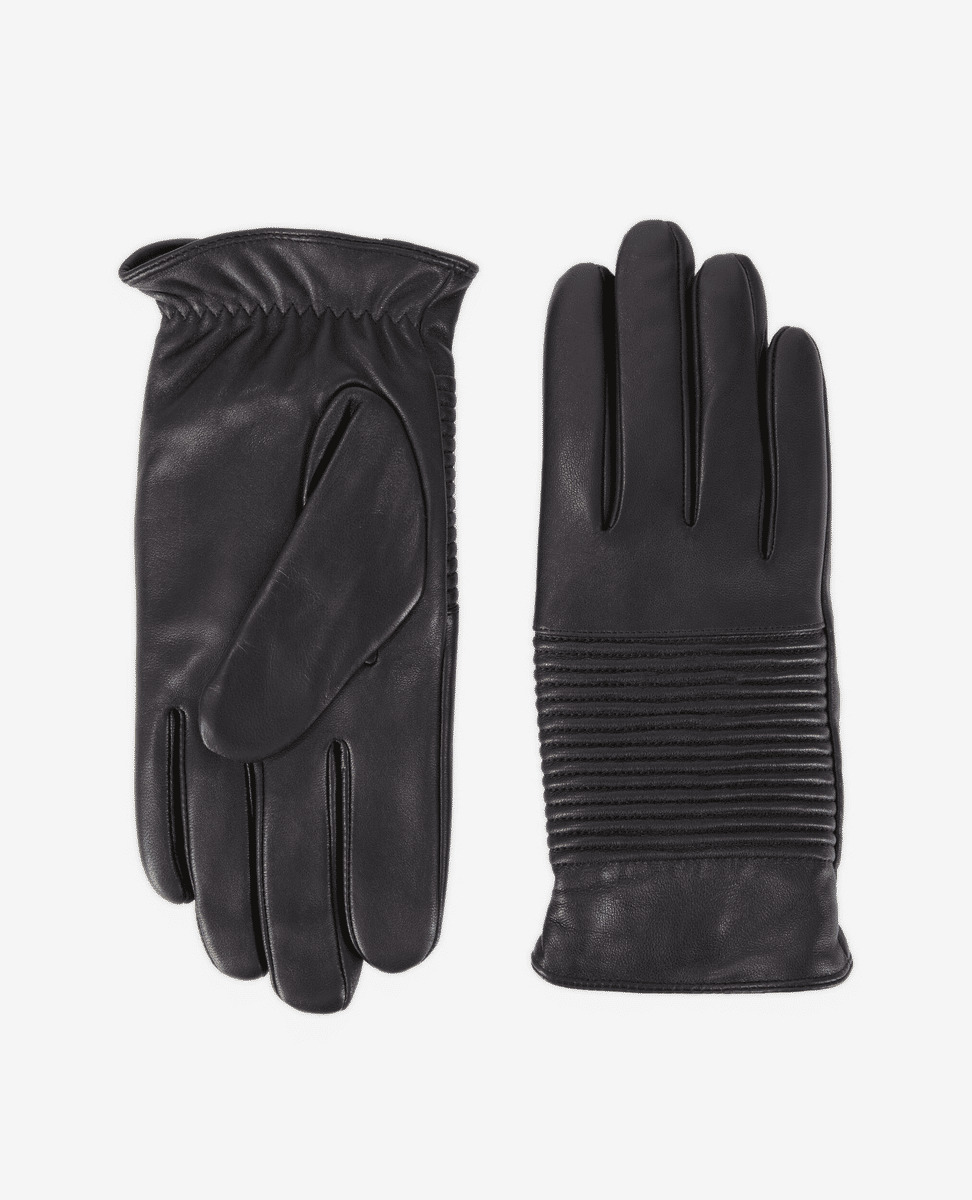 Gants En Cuir Avec Effet Matellase