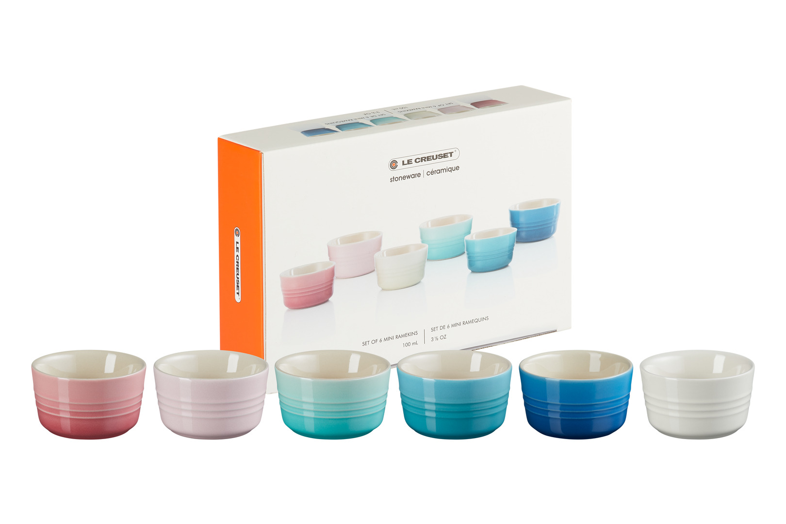 Set de 6 mini ramequins 100ml en céramique