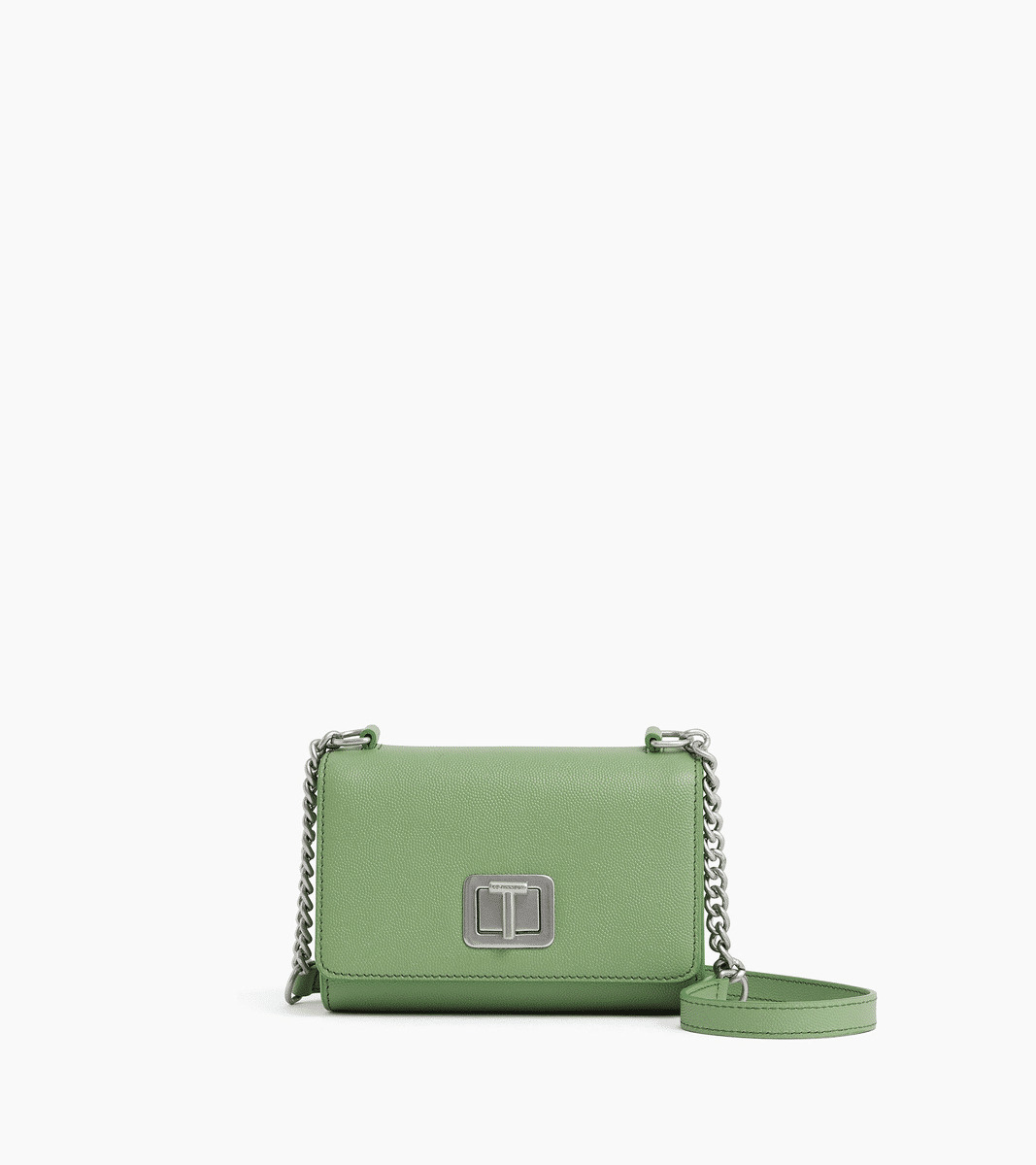 Mini sac bandoulière Eva en cuir grain caviar