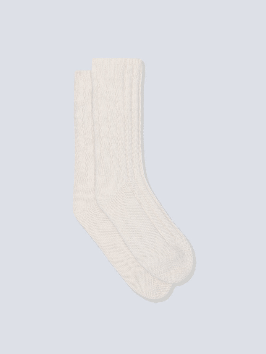 Chaussettes cachemire Irene ECRU