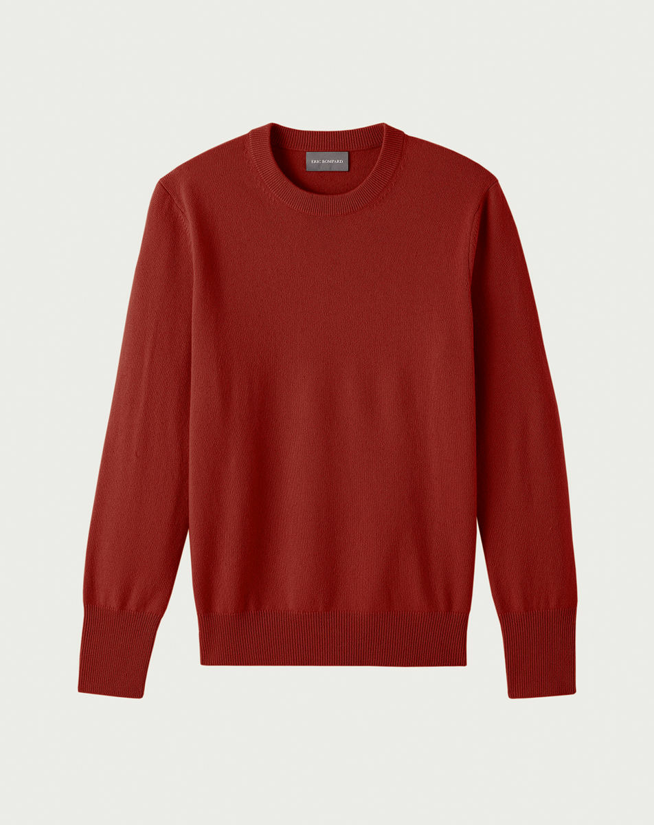 Pull col rond classique - Homme - ROUGE GUARANA