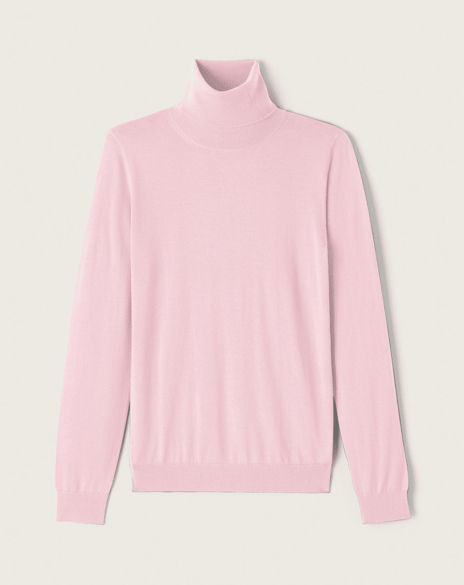 Pull col roulé ultrafin - Femme - ROSE JELLY