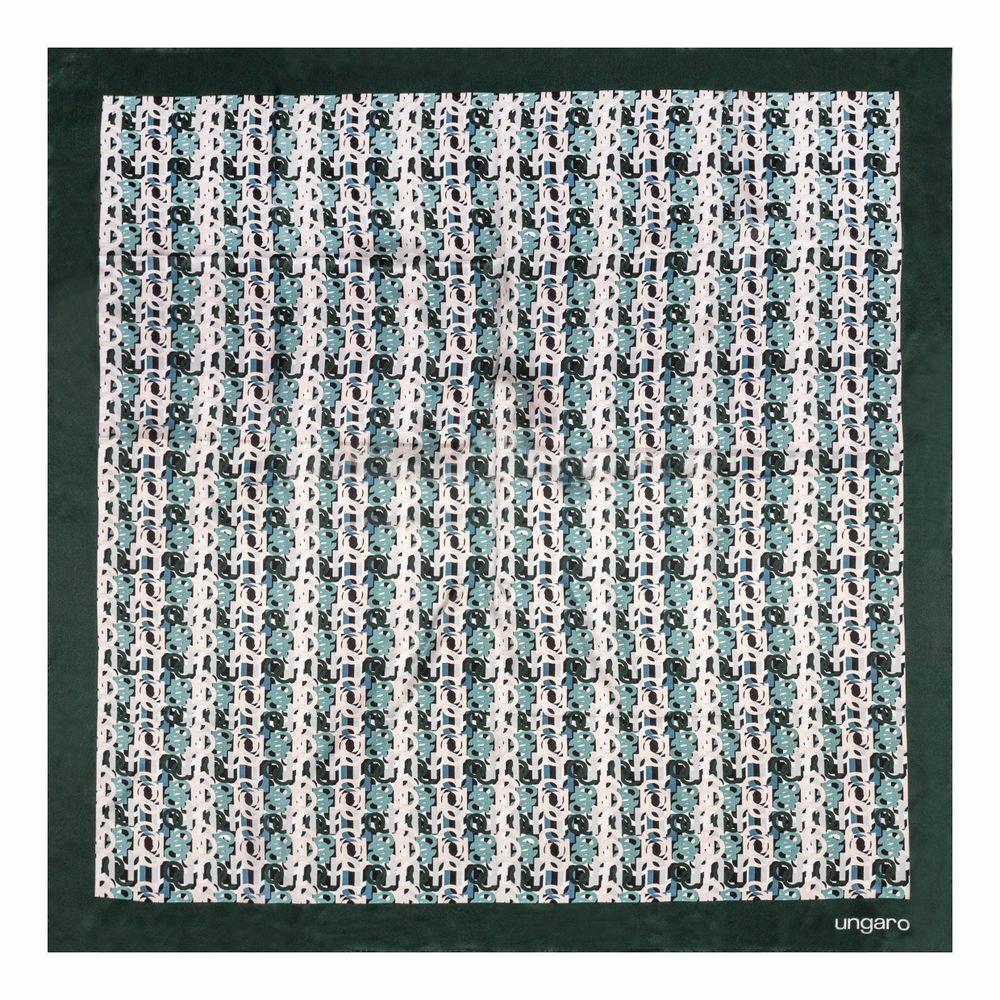 Foulard soie Umberta Dark Green -  90 cm x 90 cm