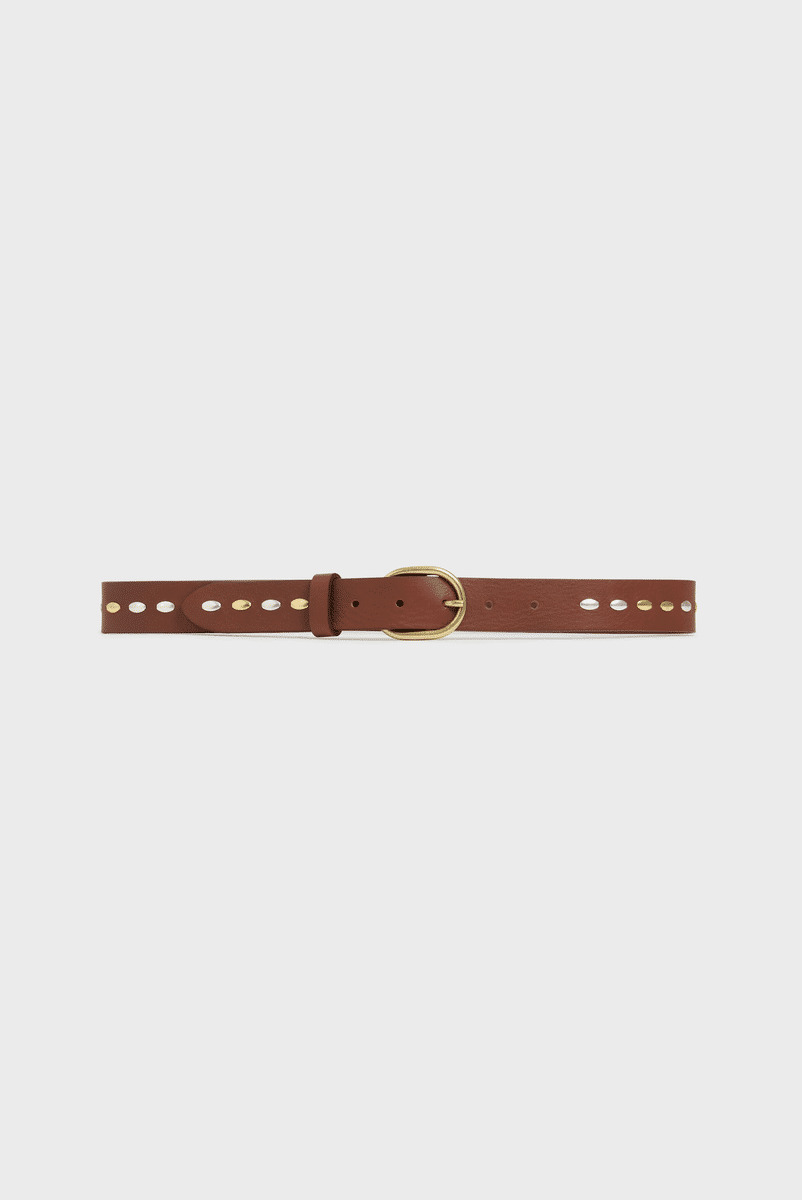 Ceinture Elvis En Cuir De Vachette Avec Clous Elvis